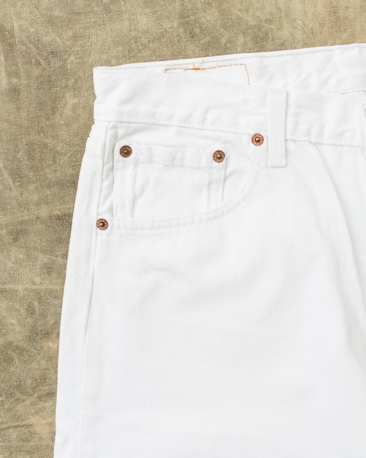 Vintage 1990s Made in USA White Levi's 501 Jeans W 34 / L 32