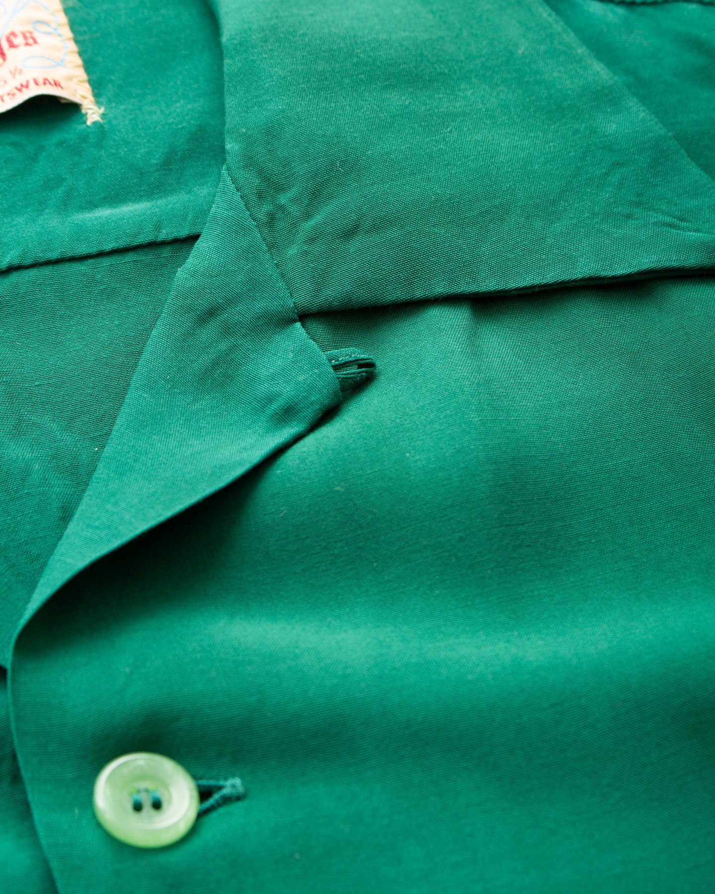 Style Eyes Long Sleeved Rayon Bowling Shirt Green SE29258