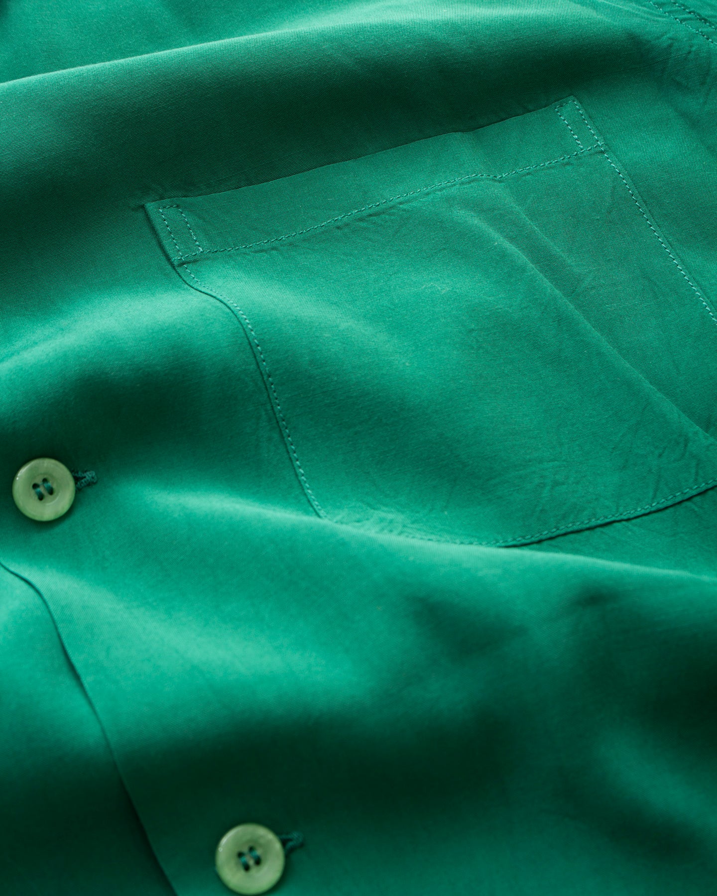 Style Eyes Long Sleeved Rayon Bowling Shirt Green SE29258