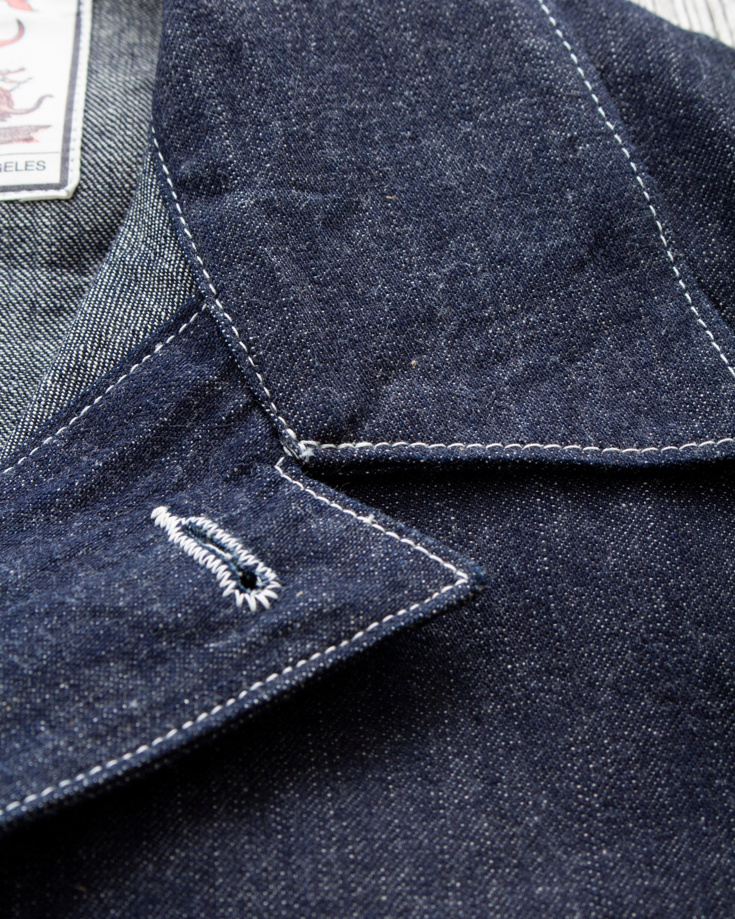 Sugar Cane & Co. Fiction Romance 11oz. Blue Denim 1920's Work Coat SC15503