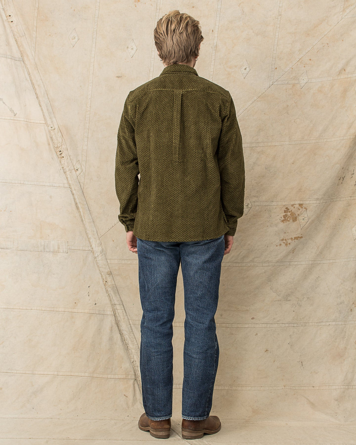 Indigofera Webster Shirt Dobby Corduroy Green