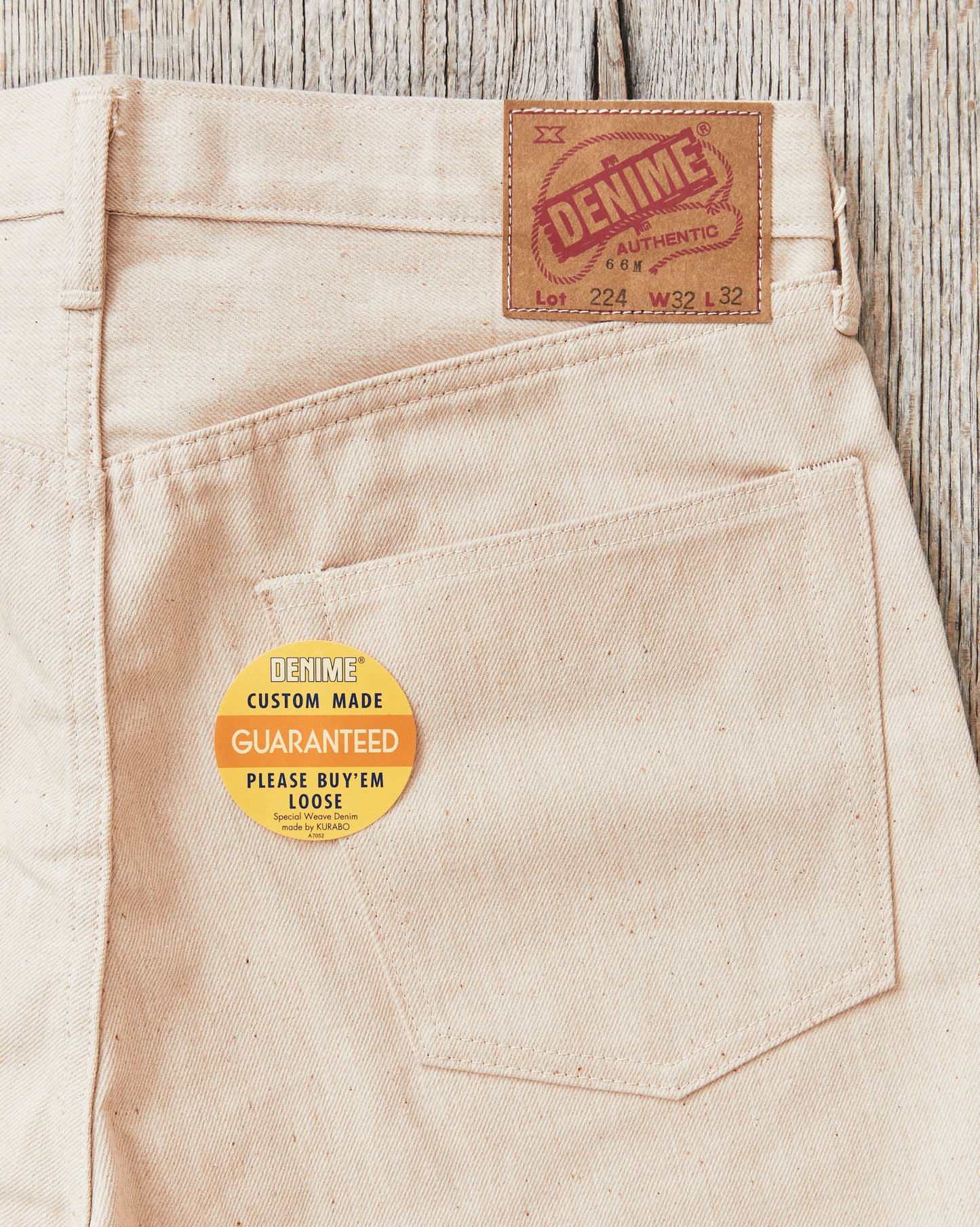 Denime by Warehouse & Co Lot 224 1966 Model Natural Mother Cotton Jeans Non Wash