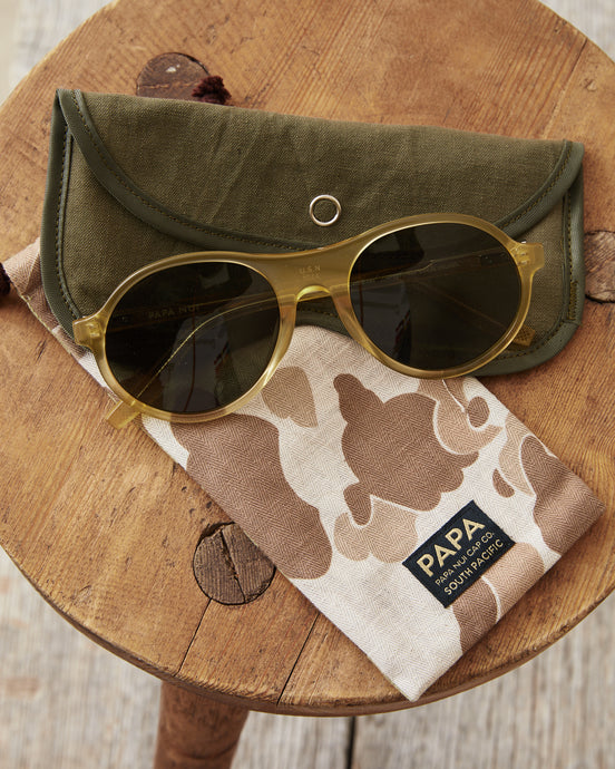 Papa Nui Cap Co. Coral Cruiser Sunglasses USN N3B Yellow
