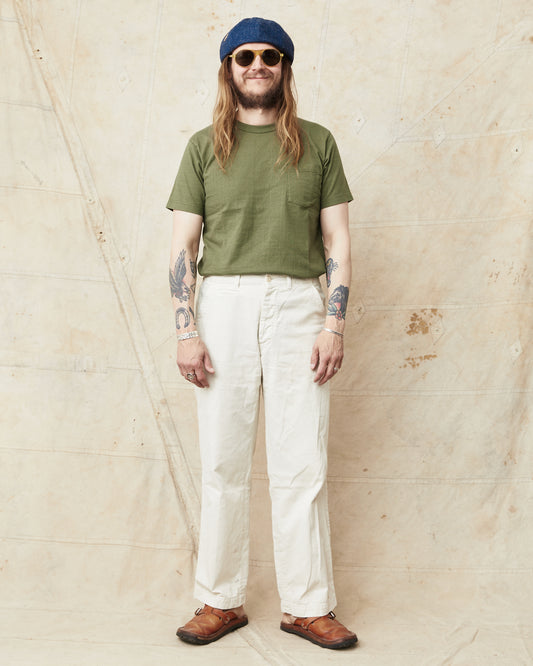 Whitesville WV78932 Olive Heavyweight Short Sleeve Pocket T-shirt