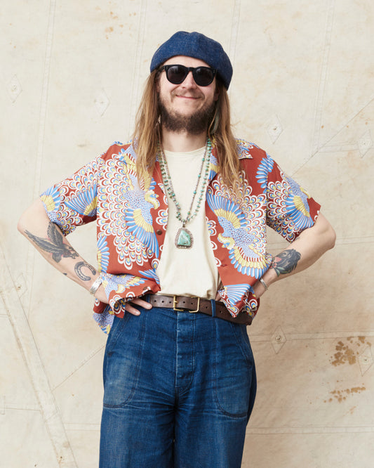 Sun Surf SS39428 Rayon Hawaiian Shirt "Peacock"