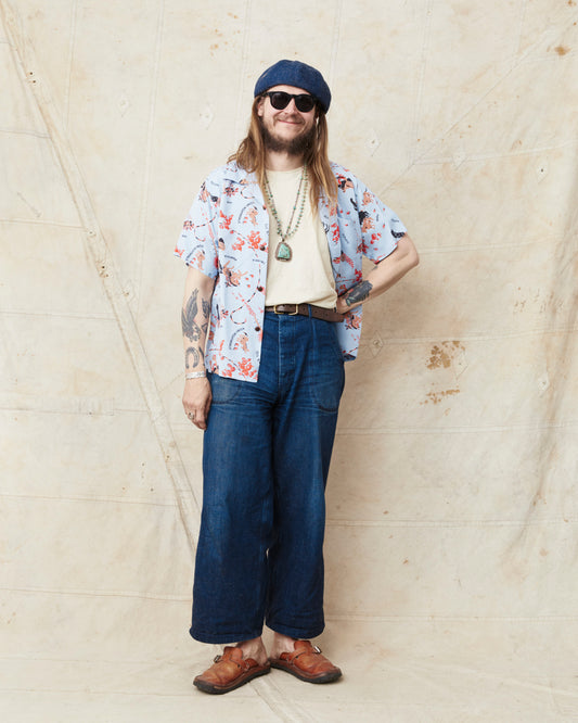 Sun Surf SS39420 Rayon Hawaiian Shirt "Paniola Town"