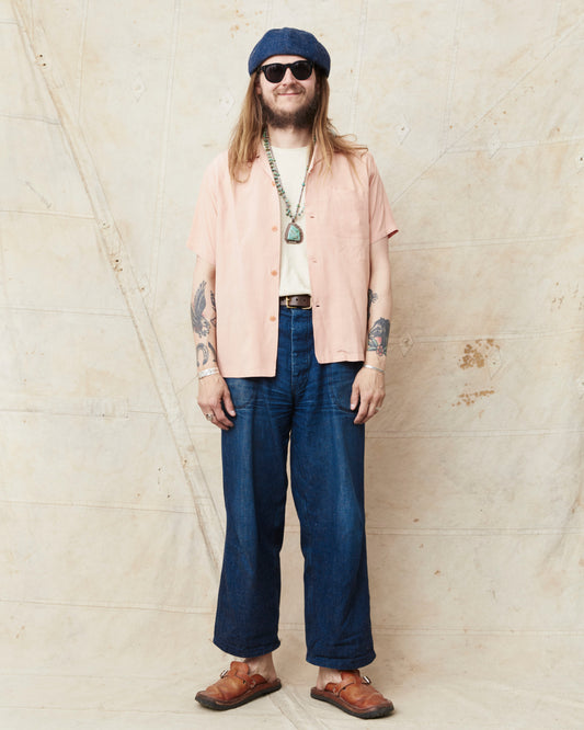 Style Eyes SE39455 Short Sleeve Rayon Bowling Shirt Pink