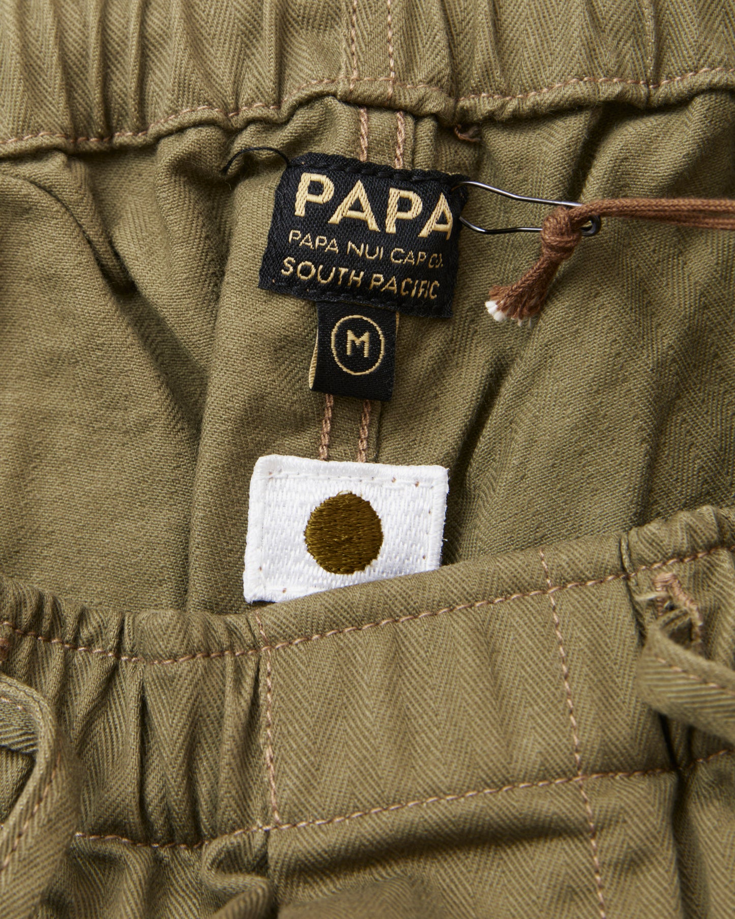 Papa Nui Cap Co. Atoll Beach Trunks Cotton HBT Twill Olive