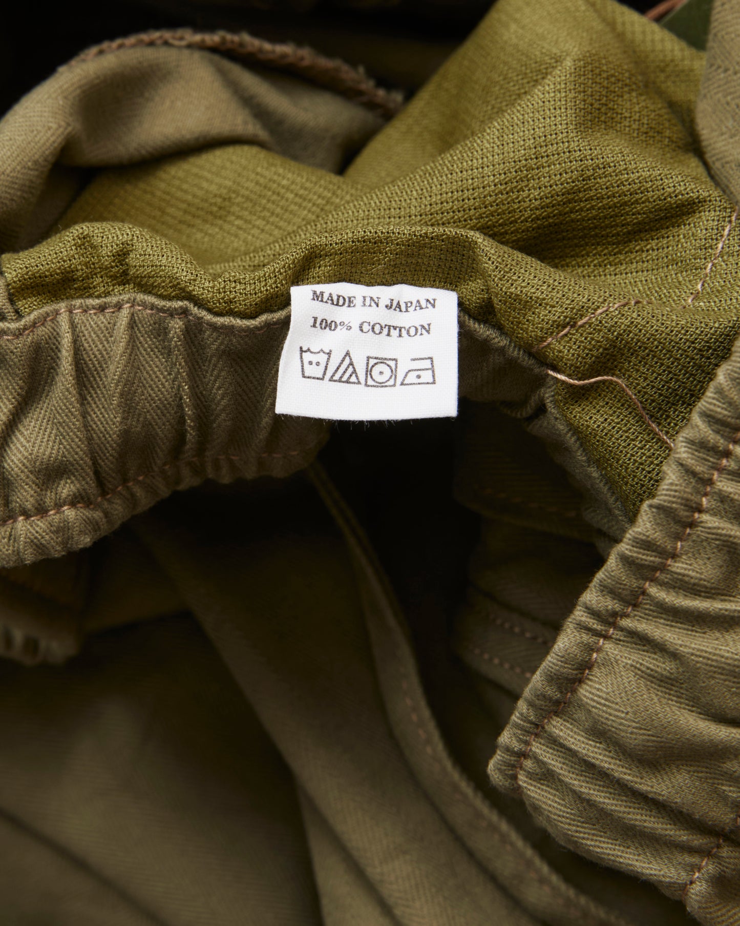 Papa Nui Cap Co. Atoll Beach Trunks Cotton HBT Twill Olive
