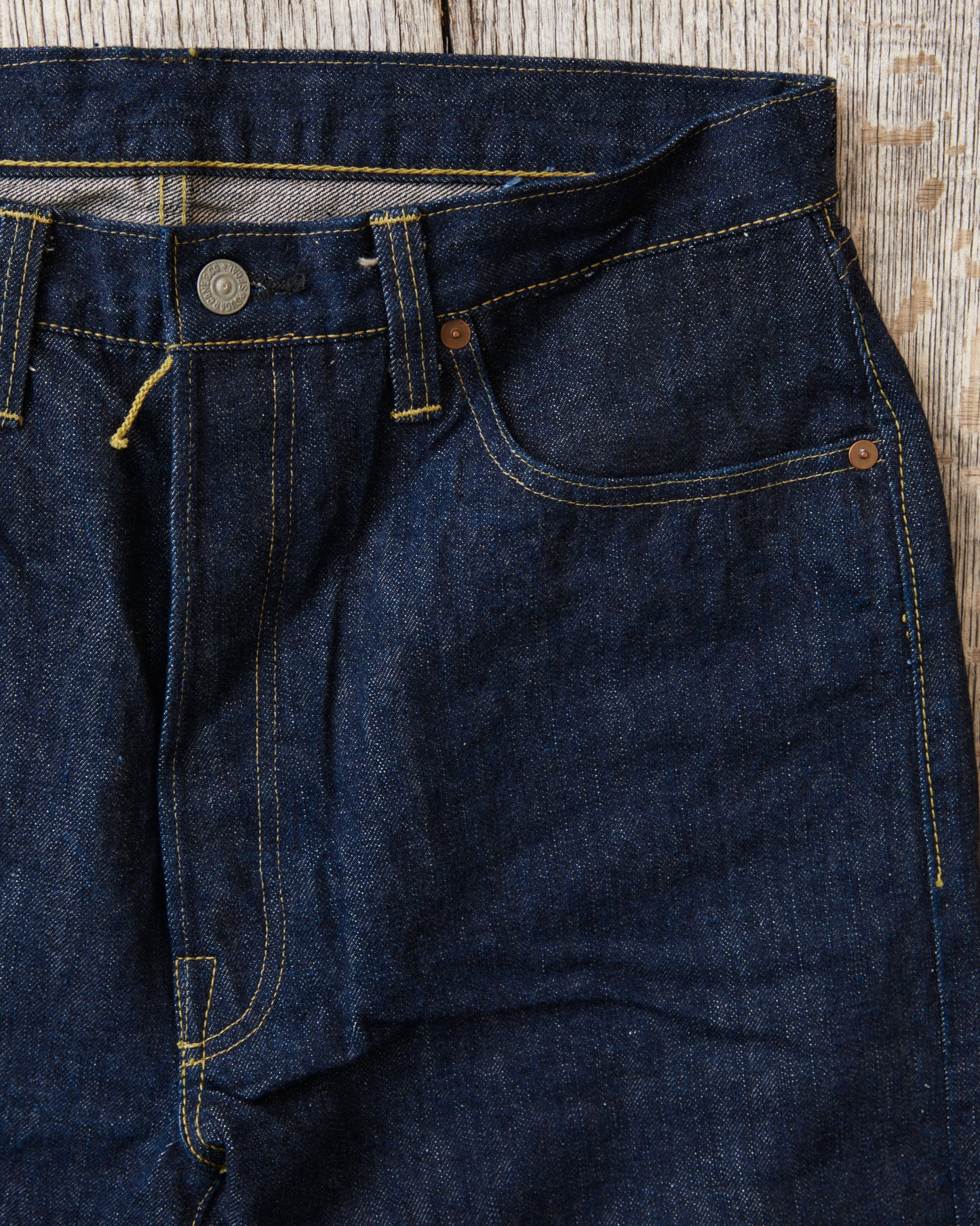 Sugar Cane & Co. SC49001 Super "Denim" Collectibles #01 Blue Denim Waist Overalls “S1945” Model One Wash