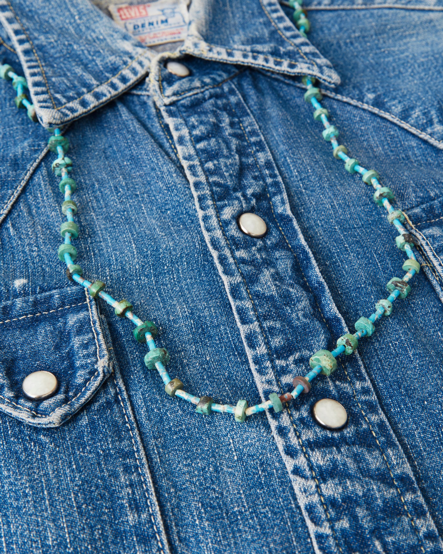 Papa Nui Cap Co. The Heishi Mermaid Necklace Light Blue