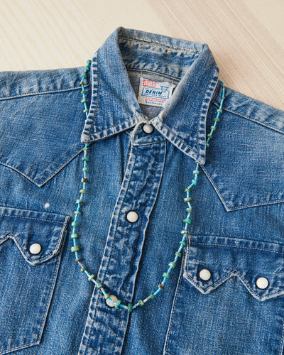 Papa Nui Cap Co. The Heishi Mermaid Necklace Light Blue