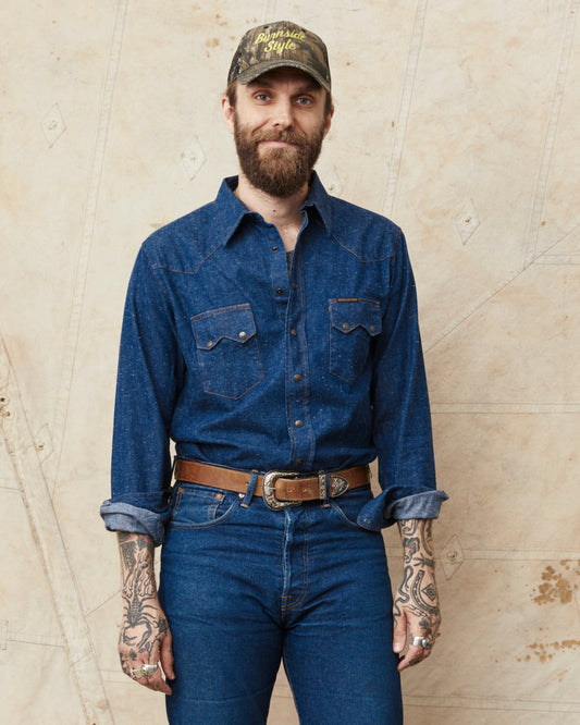 Indigofera Ryman Denim Shirt Neppy Indigo