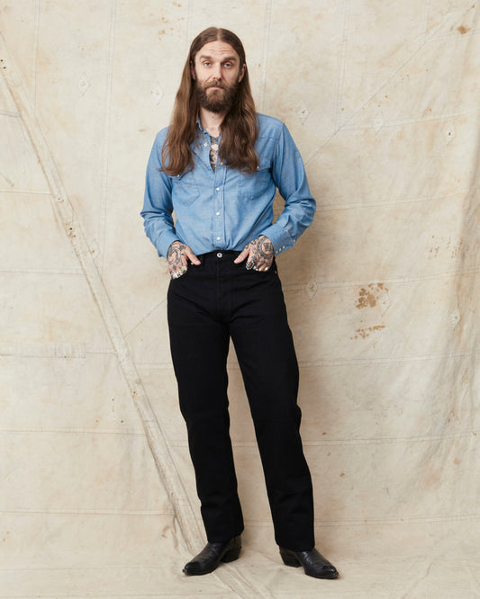 TCB Jeans Late S40's Fit One Wash Black 14oz