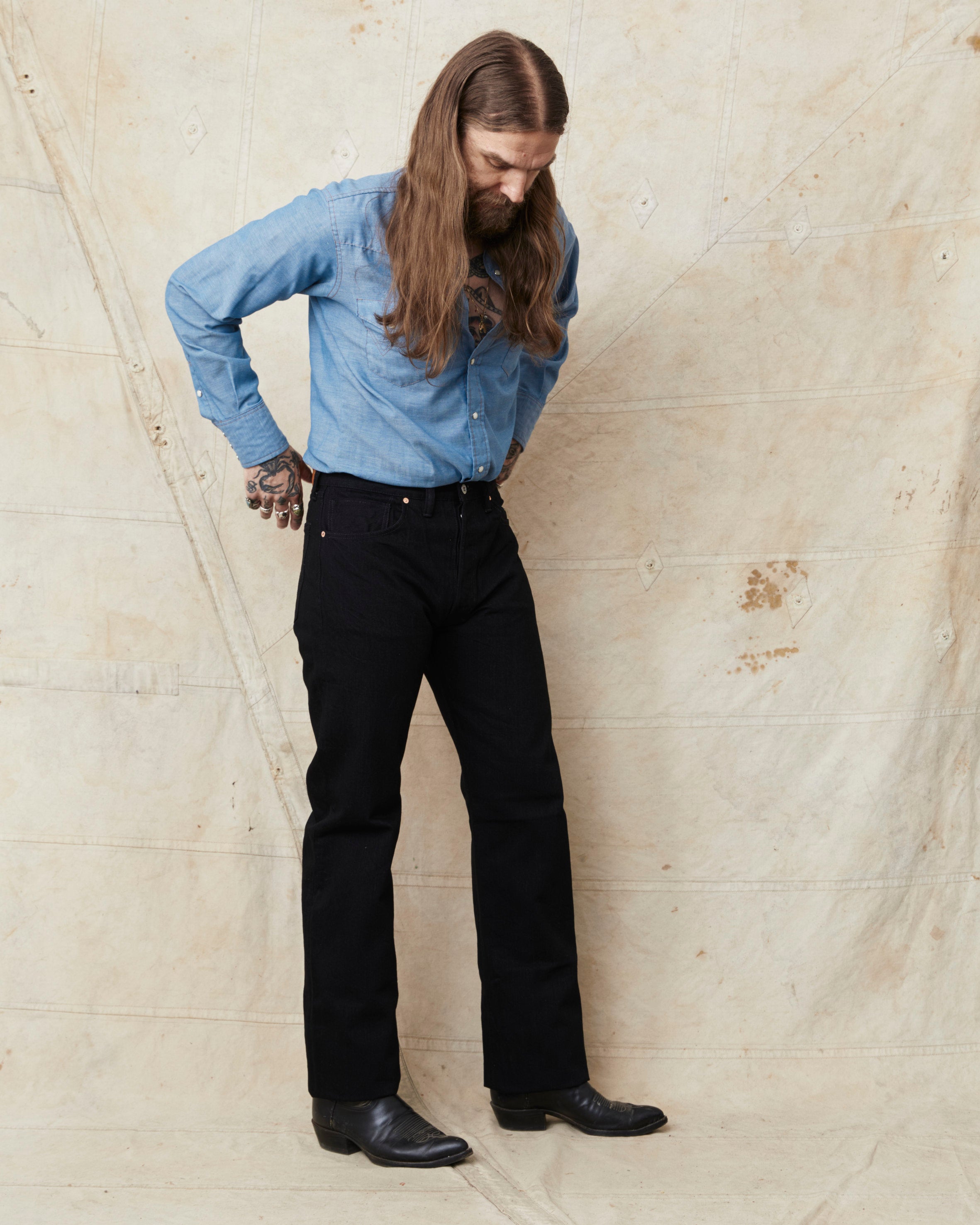 TCB Jeans Late S40's Fit One Wash Black 14oz – Second Sunrise
