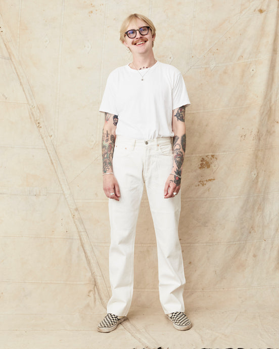 Sugar Cane & Co. SC42560 1947 Model 13 oz White Denim One Wash