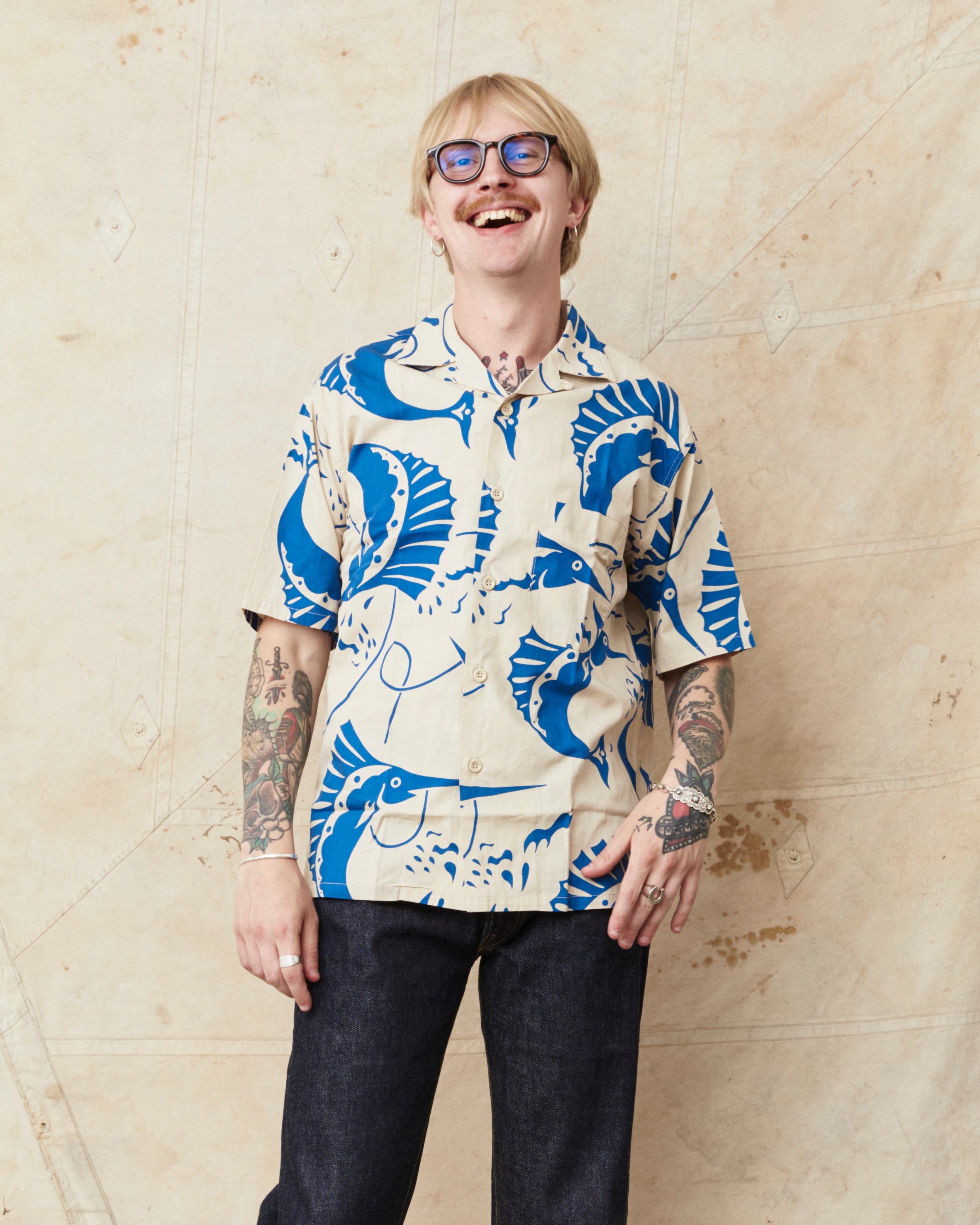 ジョングラッコー Lot JG-18 Sailfish Shirt Warehouse & Co. John Gluckow Lot JG-18 Sailfish Shirt