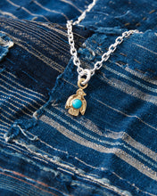 Larry Smith 18K Gold Baby Thunderbird Turquoise Pendant NL-0144-18KYG