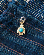 Larry Smith 18K Gold Baby Thunderbird Turquoise Pendant NL-0144-18KYG