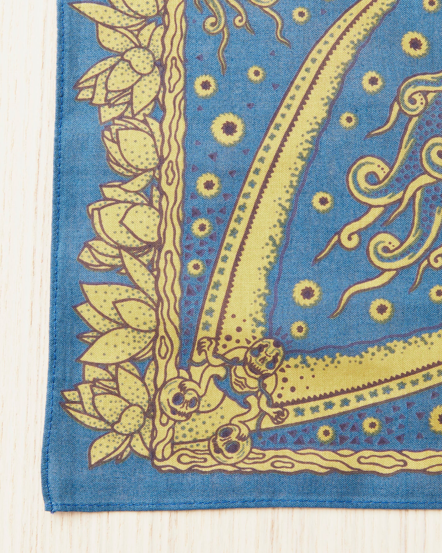 Indigofera Skull Bandana Blue