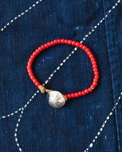 Tenable Crafts TC007 Red White Heart Trade Beads Bracelet