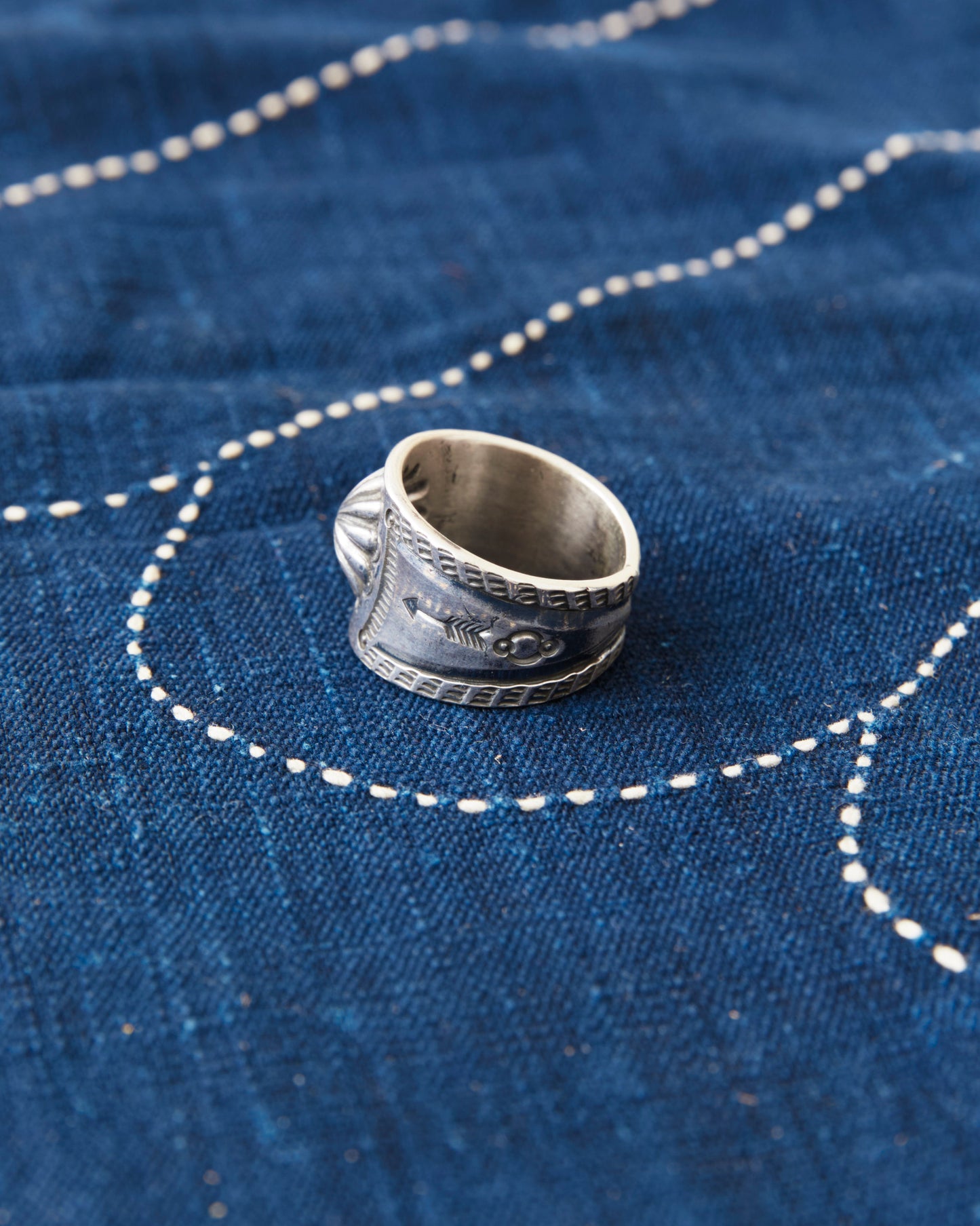 Tenable Crafts TC015 Silver Concho Ring Size US 13,5