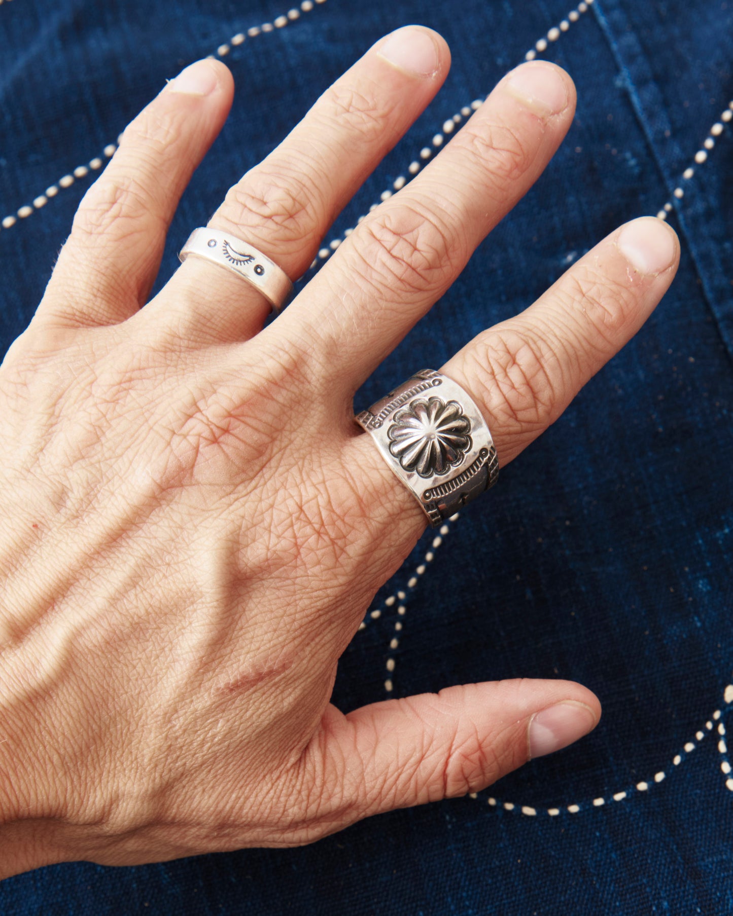 Tenable Crafts TC015 Silver Concho Ring Size US 13,5