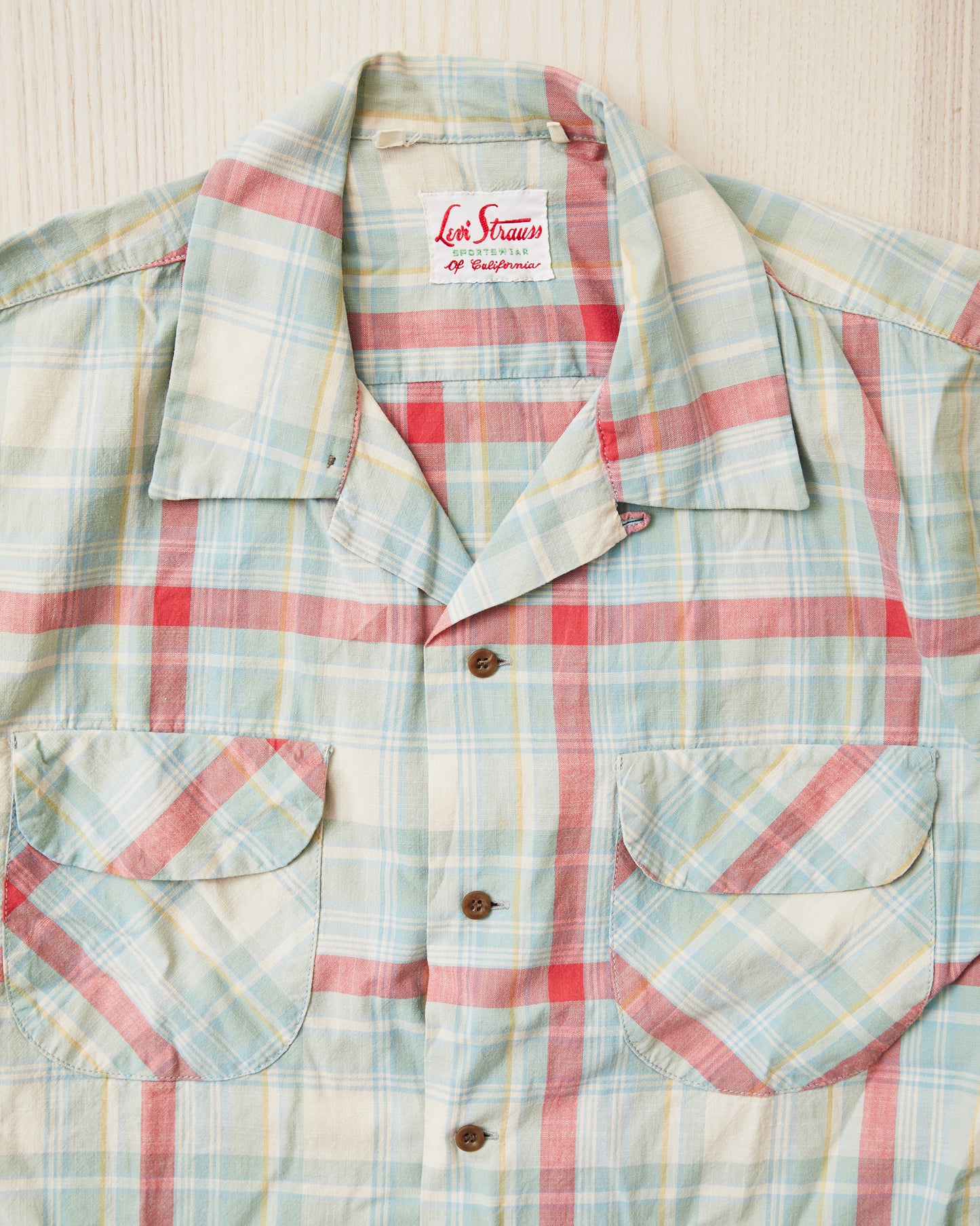 Second Hand Levi's Vintage Clothing Checkered Short Sleeve Shirt M