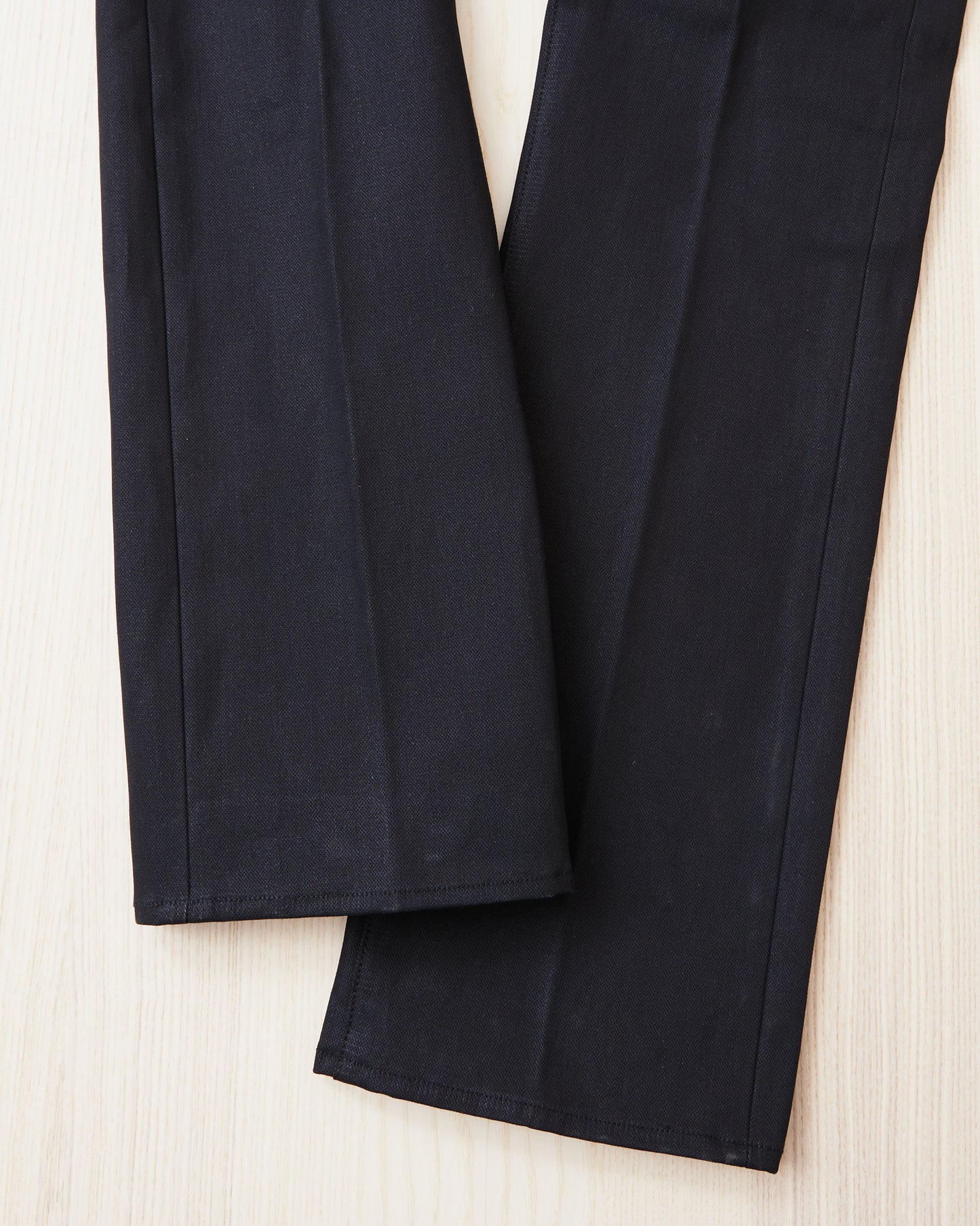 Indigofera Wyatt Bootcut Jeans Uneven Broken Twill Black
