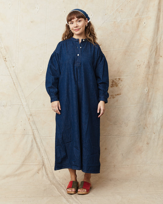 OrSlow 9539 Women's Denim Pull Over Dress Indigo