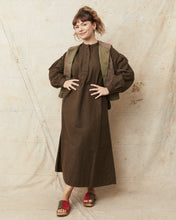 OrSlow 9539 Cotton / Linen Pullover Dress Coffee Brown