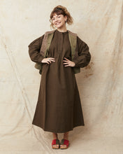 OrSlow 9539 Cotton / Linen Pullover Dress Coffee Brown