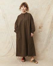 OrSlow 9539 Cotton / Linen Pullover Dress Coffee Brown