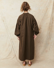 OrSlow 9539 Cotton / Linen Pullover Dress Coffee Brown