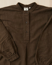 OrSlow 9539 Cotton / Linen Pullover Dress Coffee Brown