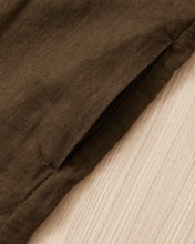 OrSlow 9539 Cotton / Linen Pullover Dress Coffee Brown