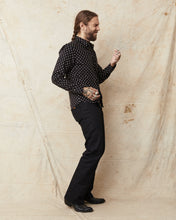 Indigofera Ike Corduroy Polkadot Black Shirt