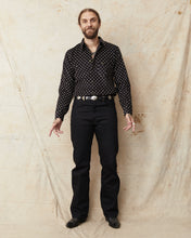 Indigofera Ike Corduroy Polkadot Black Shirt