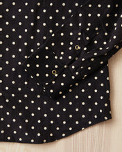 Indigofera Ike Corduroy Polkadot Black Shirt