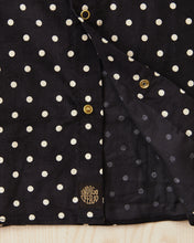 Indigofera Ike Corduroy Polkadot Black Shirt