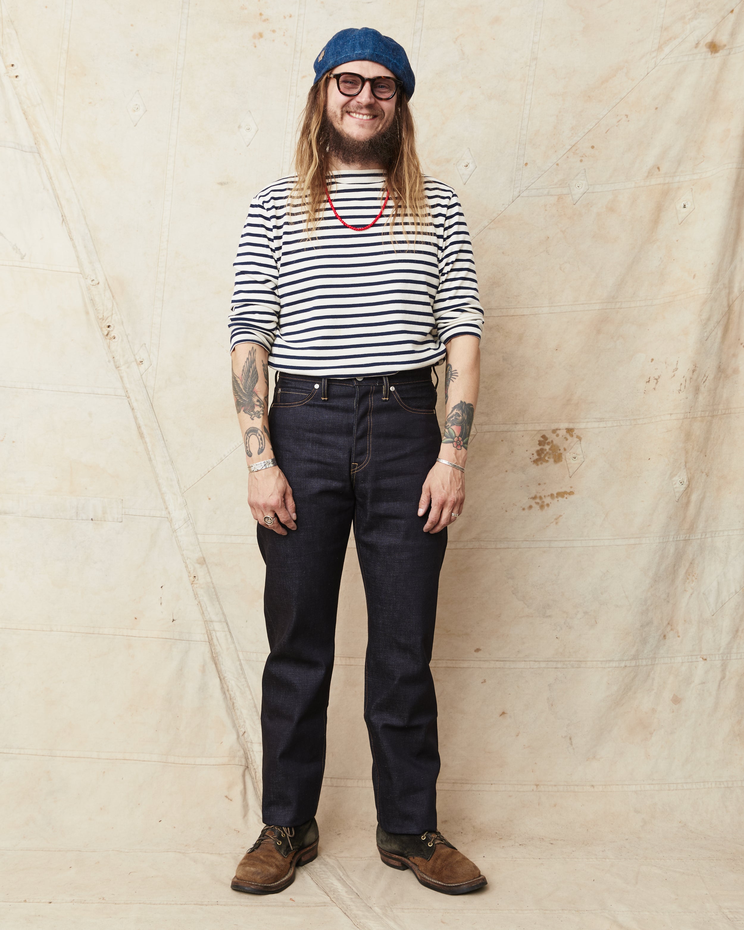 MOMOTARO JEANS MMJB0100 #100 Standard Straight 14.7oz Jeans Indigo