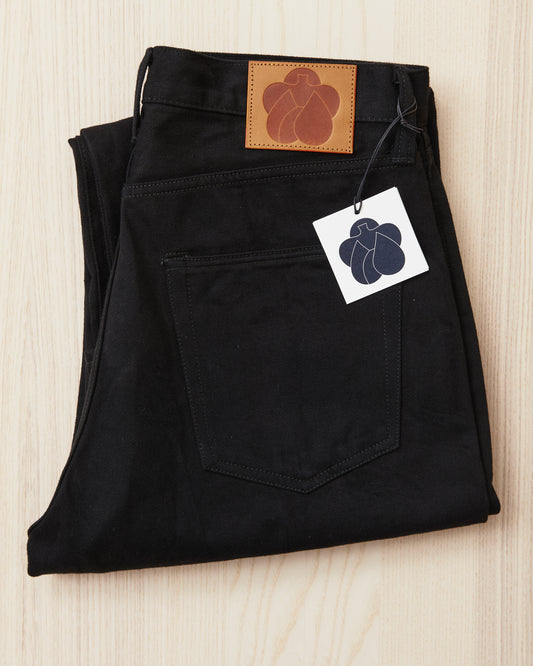 Momotaro MMJE6500 #400 Wide Kyotomontsuki Dyed Jeans Black One Wash