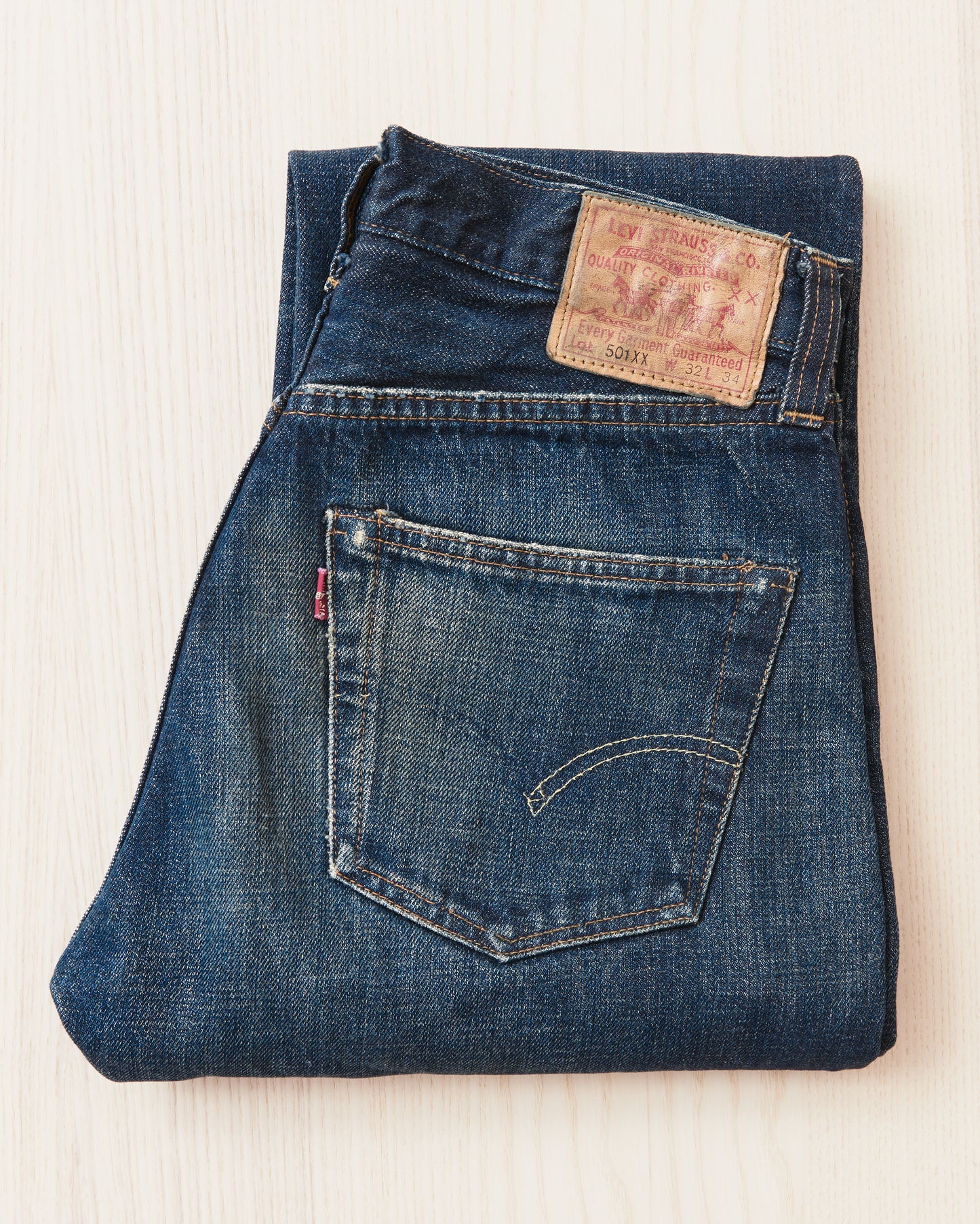 Second Hand LVC 1947 501XX Made in USA 555 Valencia Street Jeans W32/L34
