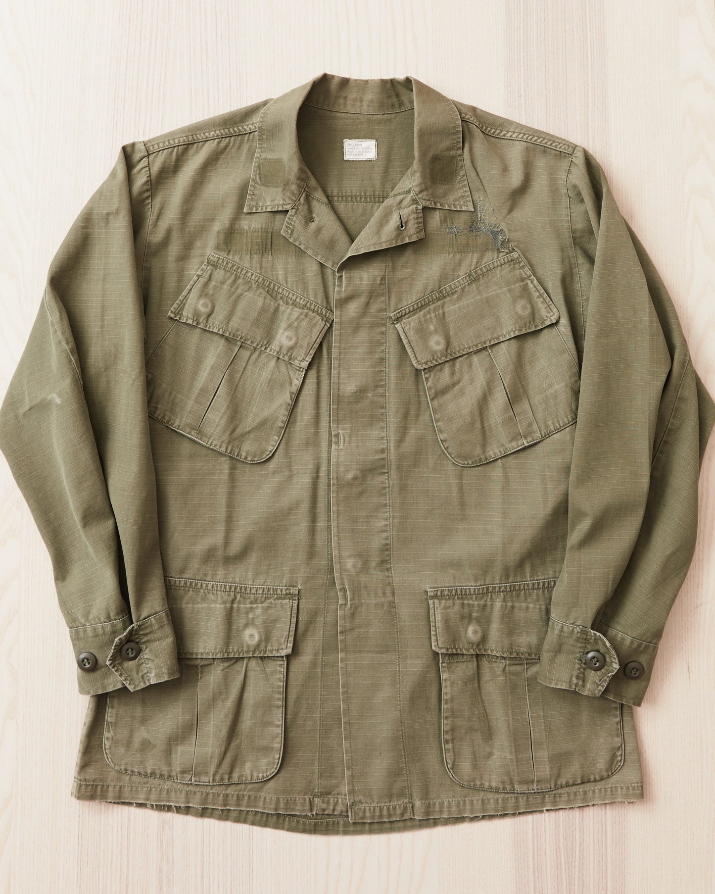 Vintage 1970 4th Pattern US Army Ripstop Tropical Jacket Small-Short