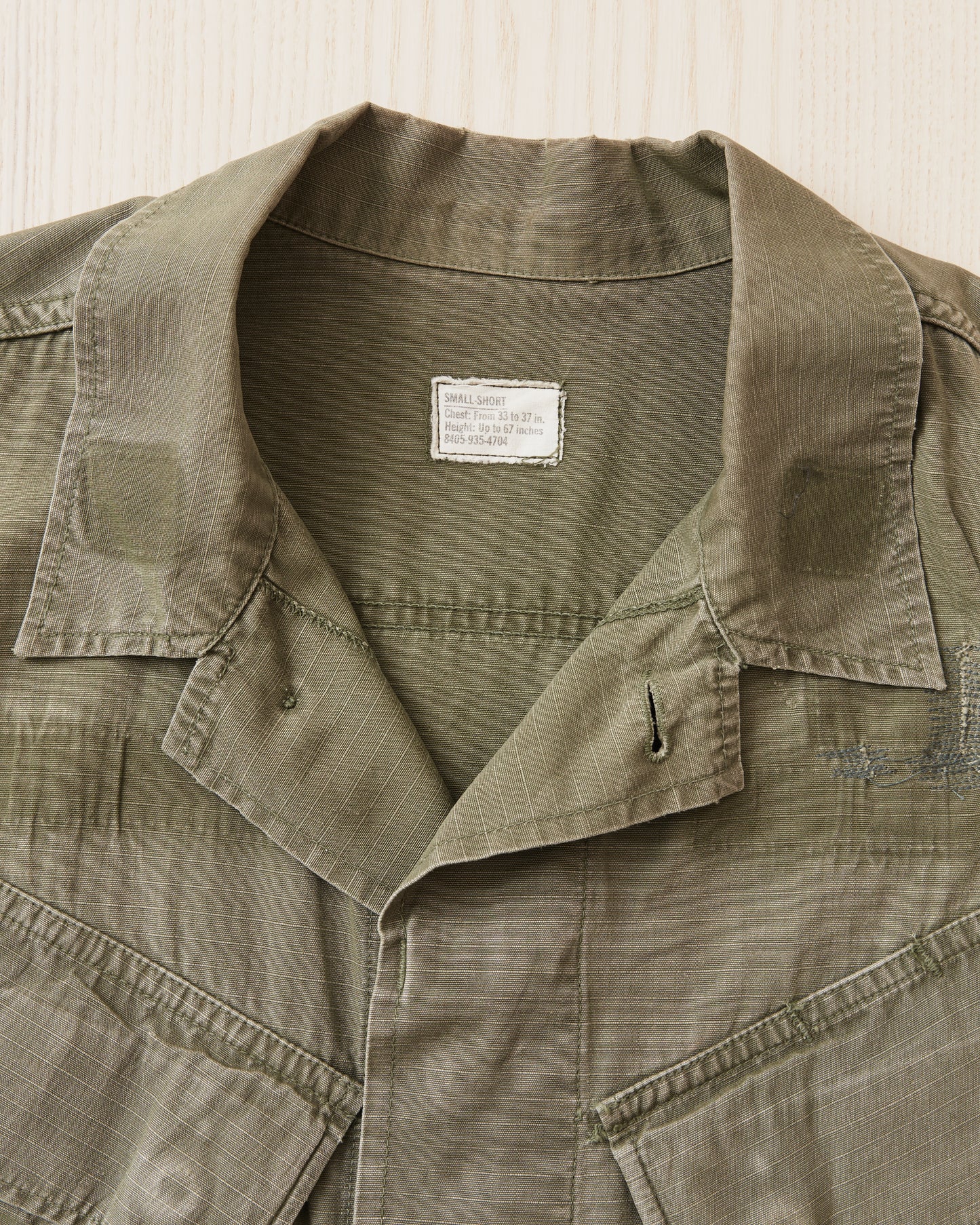 Vintage 1970 4th Pattern US Army Ripstop Tropical Jacket Small-Short