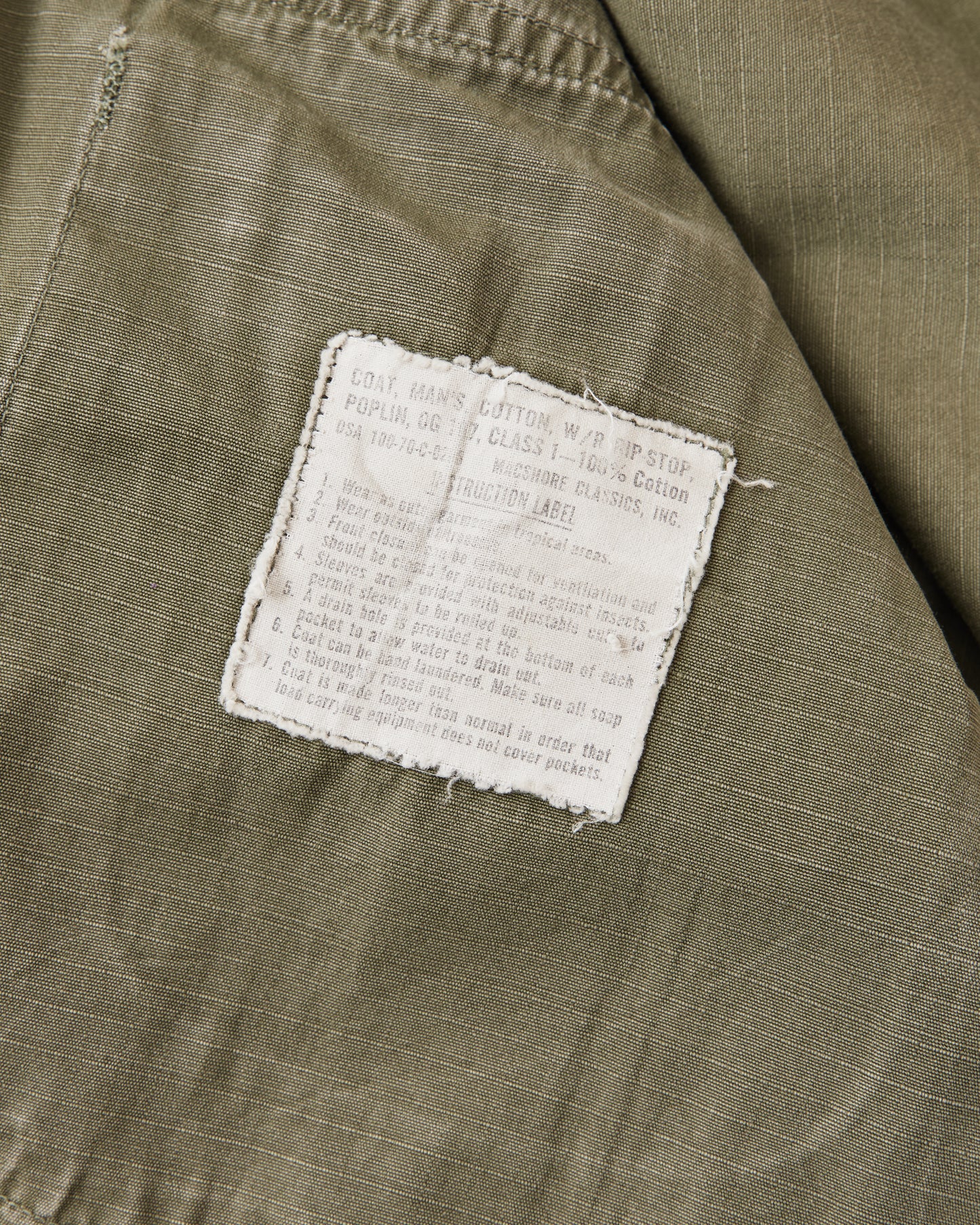 Vintage 1970 4th Pattern US Army Ripstop Tropical Jacket Small-Short