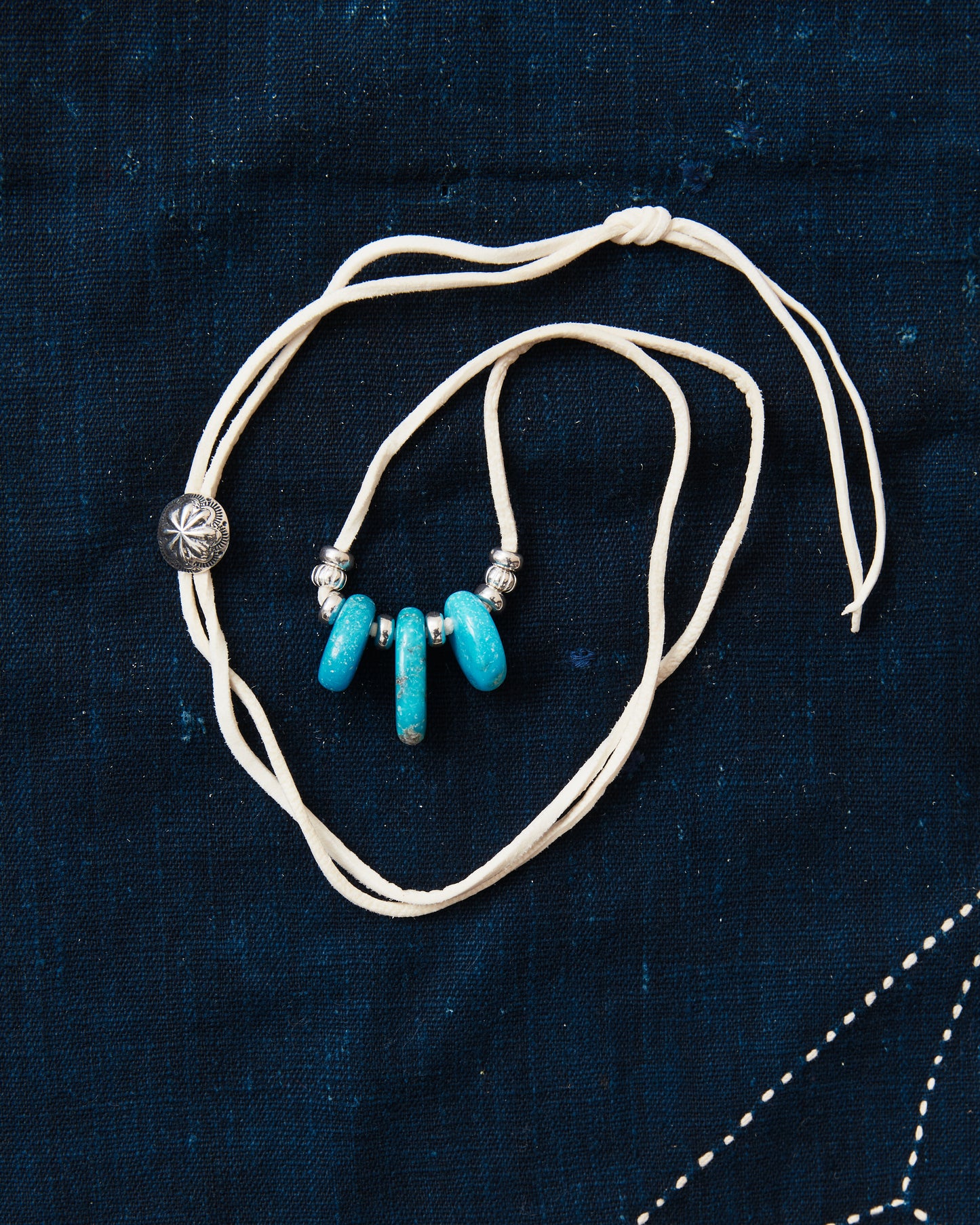 Larry Smith Teardrop Turquoise Necklace Blue