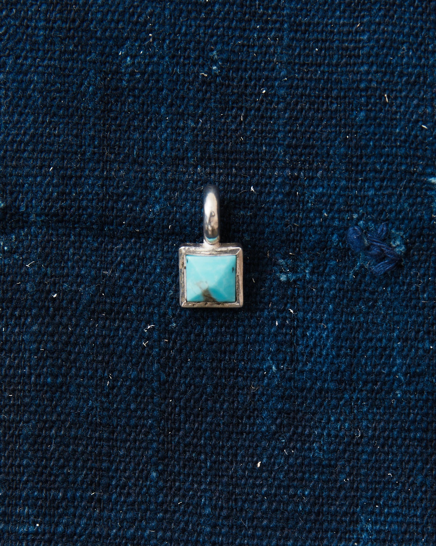 Larry Smith Square Pyramid Turquoise Pendant NL-0191