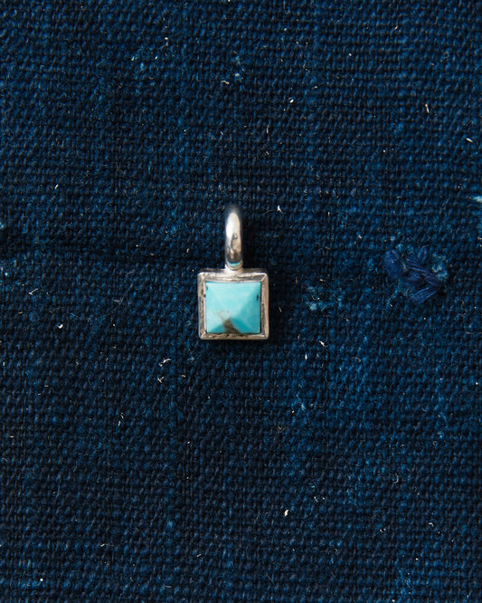 Larry Smith Square Pyramid Turquoise Pendant NL-0191
