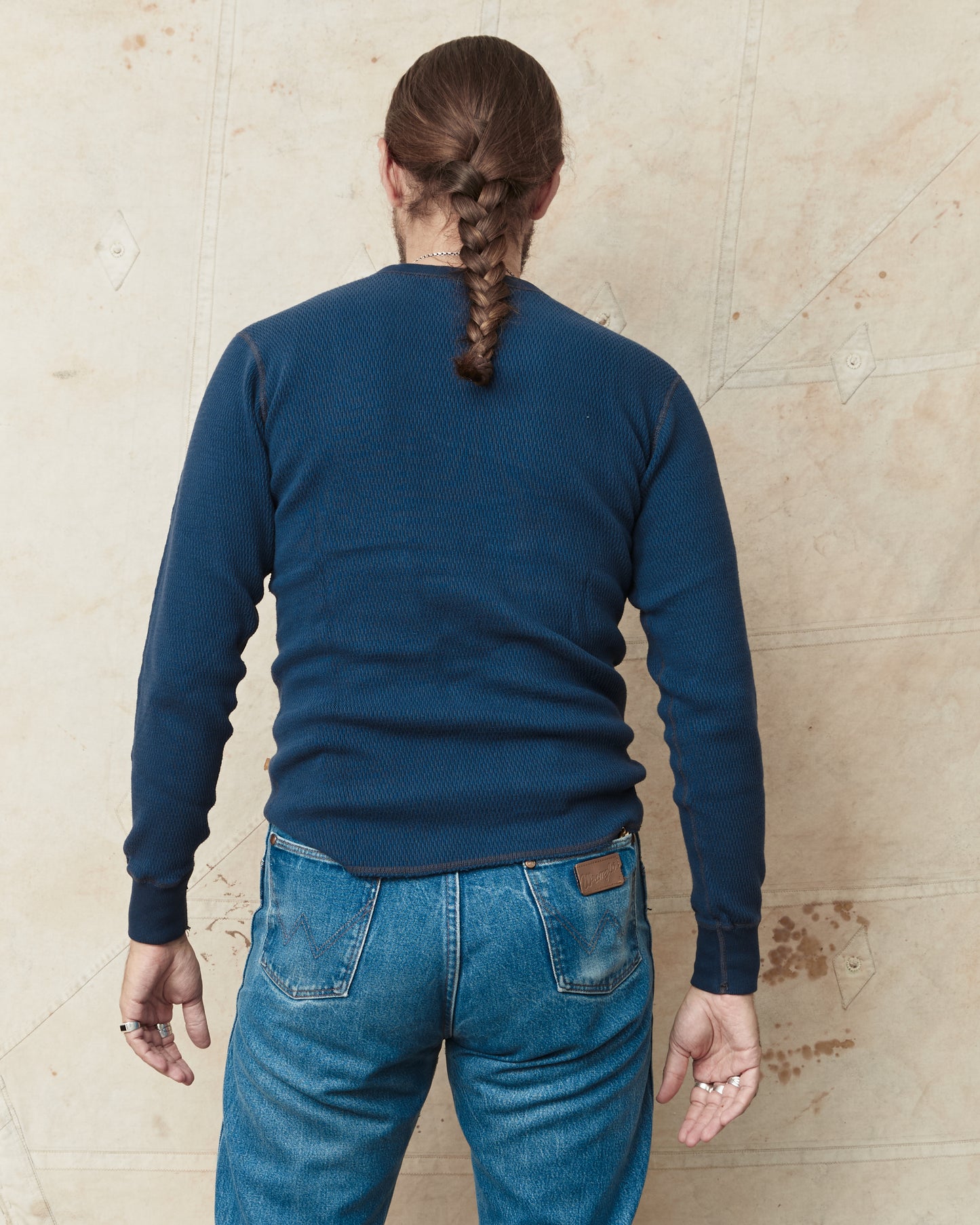 Buzz Rickson's BR63755 Long Sleeve Thermal Shirt Navy